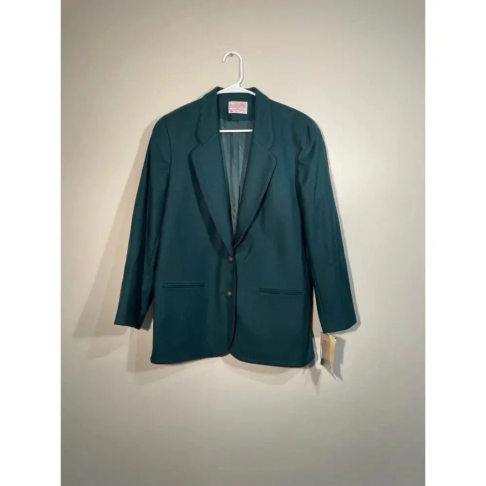 Pendleton‎ Deadstock Forest Green 100% Virgin Wool Blazer